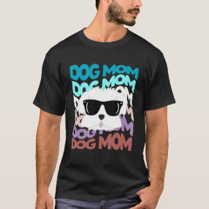 T-shirt Maman maltaise Cool Retro Chien Maman