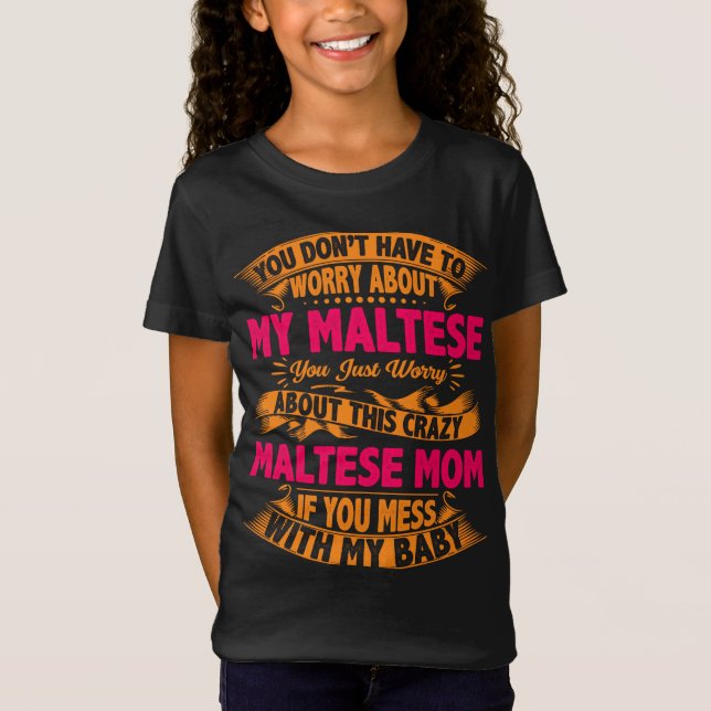 T-Shirt Maman Maltaise folle (Devant)