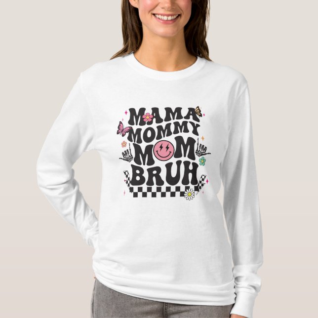 T-shirt Maman Mama Mème Drôle rétro Maman Mème (Devant)