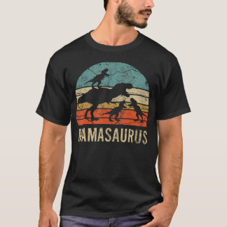 T-shirt Maman Maman Mama Dinosaur Drôle 3 Trois Enfants Ma