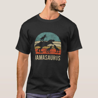 T-shirt Maman Maman Mama Dinosaur Funny 3 Trois enfants Ma