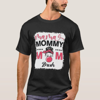 T-shirt Maman Maman Maman Maman Bruh Maman Vie Leopard Mes
