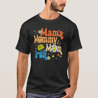 T-shirt Maman Maman Maman Maman Maman Rétro Groovy Fête de