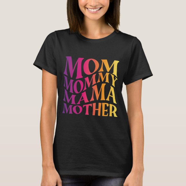 T-shirt maman maman maman mère (Devant)