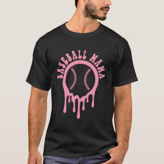 T-shirt Maman Maman, Maman, Mère De Baseball À La Bouche F