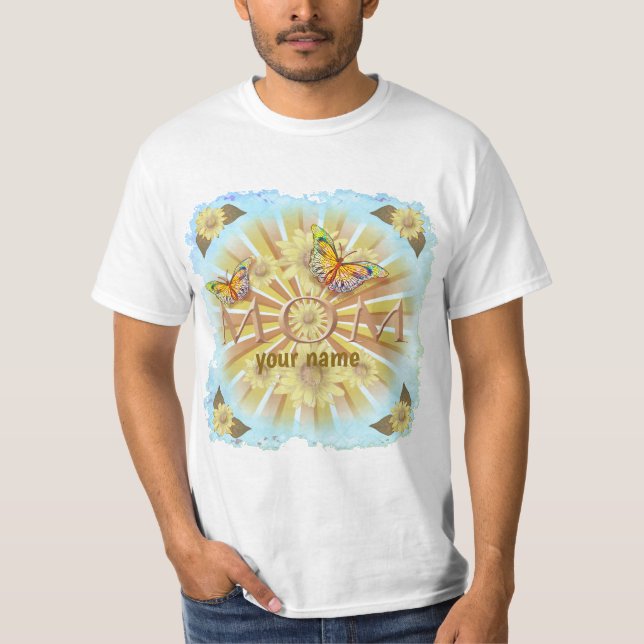 T-shirt maman marguerite personnalisé (Devant)