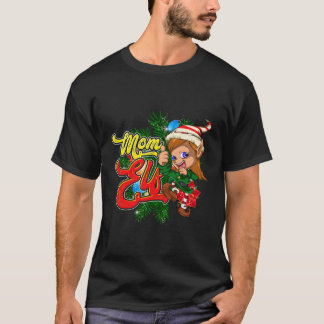 T-shirt Maman Matching Famille Fête Pyjama Maman Elf Pour 