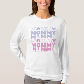 T-shirt Maman Moderne Pastel Couleur Personnalisée Fête de