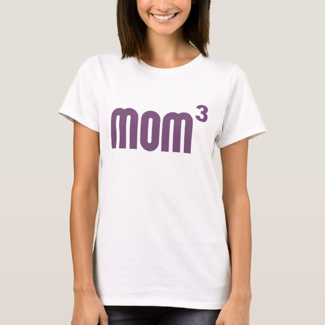 T-shirt Maman Mom3 cubée exponentiellement (Devant)