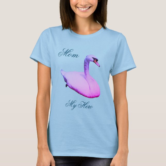 T-shirt Maman Mon héros Regal Swan Nature (Devant)