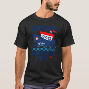 T-shirt Maman Nautique De L'Anniversaire Boy Sailors Famil