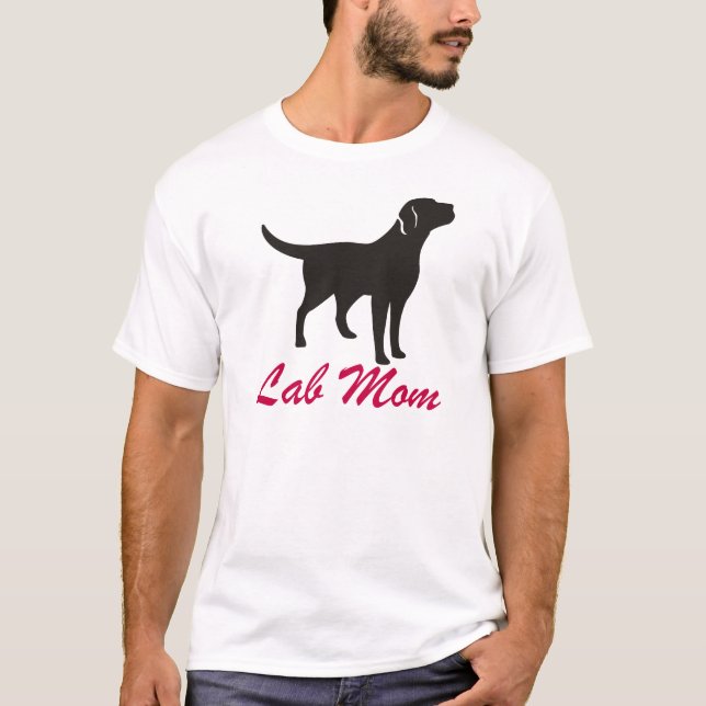 T-shirt Maman noire de laboratoire (Devant)