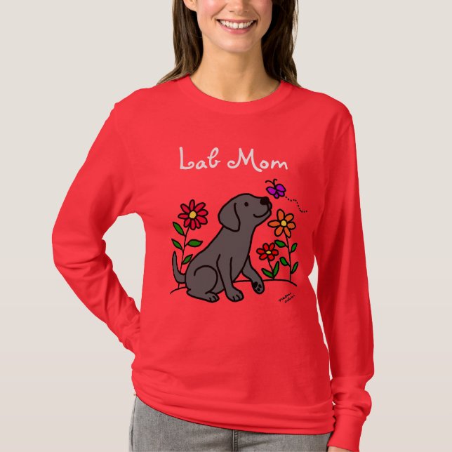 T-shirt Maman noire et vert de laboratoire (Devant)