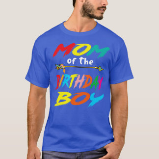 T-shirt Maman of the Birthday Boy Glows Retro 80s Party Gl