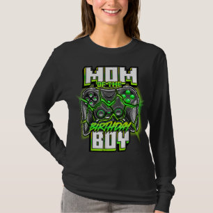 T-shirt Maman of the Birthday Boy Matching Family Vidéo Je