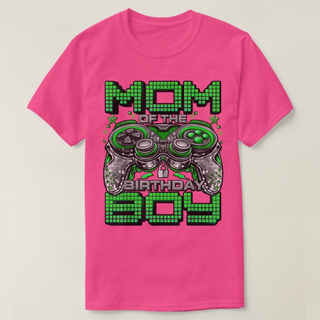 T-shirt Maman of the Birthday Boy Vidéo Gamer Anniversaire (Design devant)