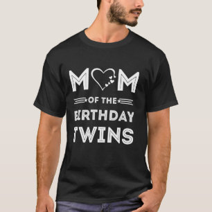 T-shirt Maman of the Birthday Twins Funny Wife Citation Tw