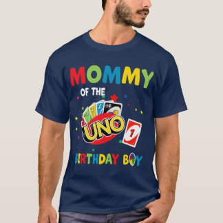 T-shirt Maman Of Uno Birthday Boy Uno Birthday Boy gi