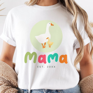 T-shirt Maman Oie Verte Mignonne Baby Shower Neutre