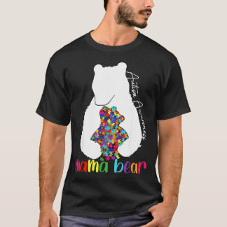 T-shirt Maman ours amour soutien autisme sensibilisation p