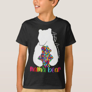 T-shirt Maman ours amour soutien sensibilisation autisme p