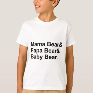 T-shirt Maman Ours, Papa Ours, Bébé Ours | Boucle d'or