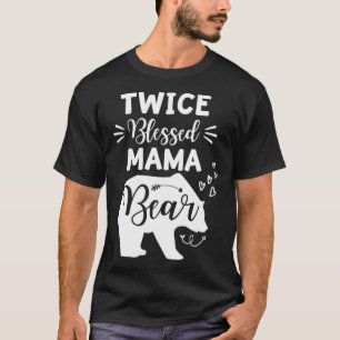 T-shirt Maman Ourse Deux Fois Bénie Cœur et Flèche Maman a