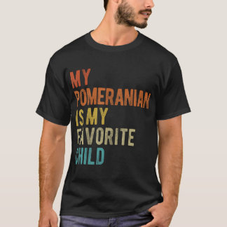 T-shirt Maman Papa Chien Poméranien Amoureux Drôle Sarcast