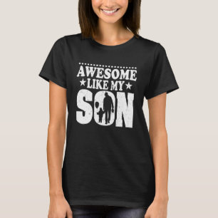 T-shirt Maman Papa Cite Génial Comme Mon Fils Mère Père D