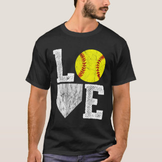 T-shirt Maman Papa de Softball Amour