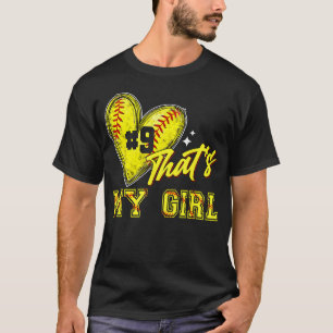 T-shirt Maman Papa de Softball C39est Ma Fille Numéro de M