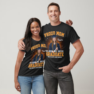 T-shirt Maman Papa Senior Personnalisé Photo Bootleg Rap R