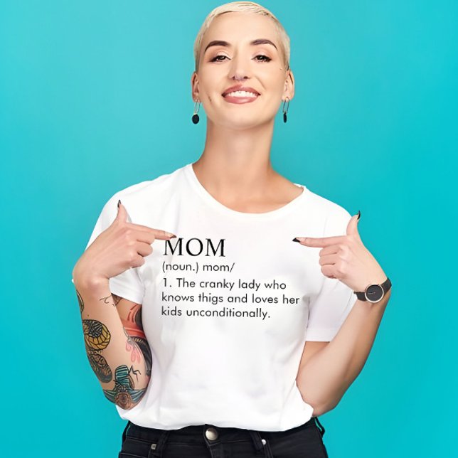 T-shirt Maman personnalisée Funny Définition cadeau pour m (MOM GIFT SHIRT)