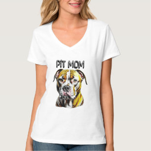 T-shirt Maman Pit Bull   Amoureux de Chien 
