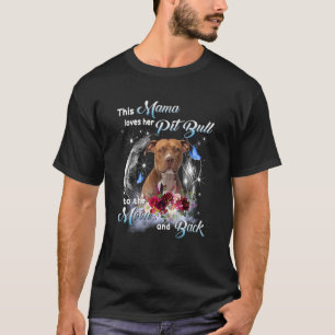 T-shirt Maman Pitbull  Propriétaire Maman Chien Bonne Fête