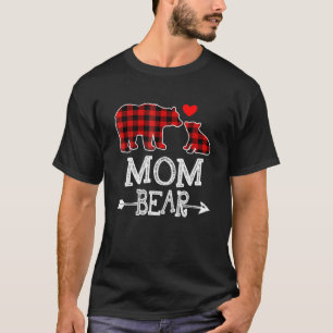 T-shirt Maman Porte Noël Noël Noël Pajama Rouge Rouge Roug