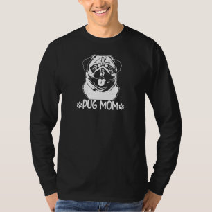 T-shirt Maman pug féminine Chien Femmes Filles Pug Maman M