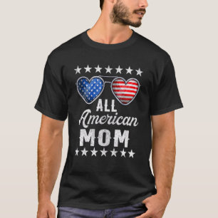 T-shirt Maman Quatrième De Juillet Femmes Toutes Américain