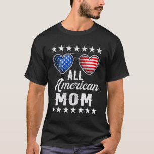 T-shirt Maman Quatrième De Juillet Femmes Toutes Américain