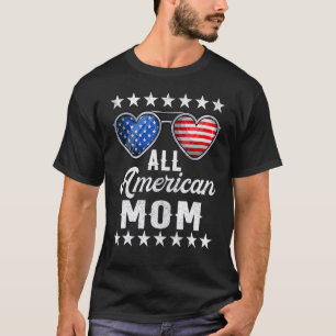 T-shirt Maman Quatrième De Juillet Femmes Toutes Américain