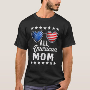 T-shirt Maman Quatrième De Juillet Femmes Toutes Américain