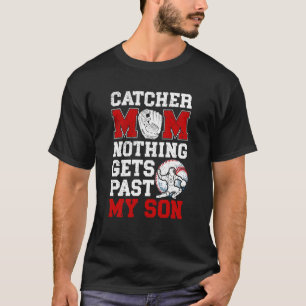 T-shirt Maman receveur de baseball Maman fière d'un chat r