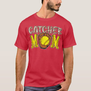 T-shirt Maman receveuse Softball Maman receveuse Softball