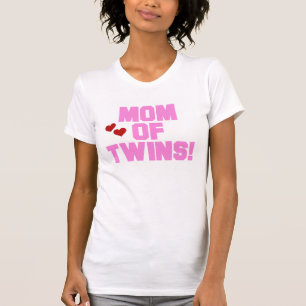 T-shirt Maman rose des textes des jumeaux