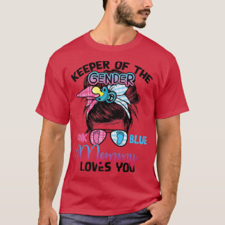 T-shirt Maman rose ou bleu vous aime Messy Bun lunettes Ge