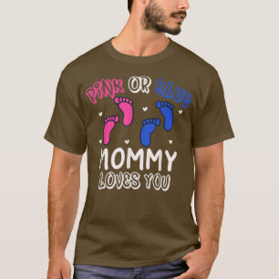 T-shirt Maman Rose Ou Bleue Vous Aime Empreintes Génétique