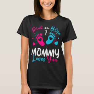 T-shirt Maman Rose Ou Bleue Vous Aime Femmes