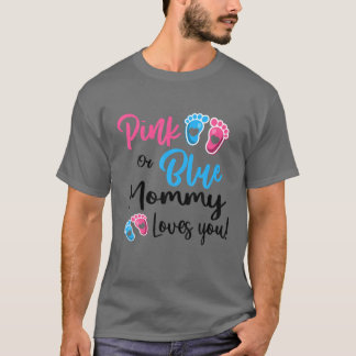 T-shirt Maman Rose Ou Bleue Vous Aime Sexe Révéler Femmes