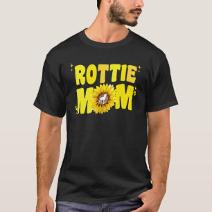 T-shirt Maman Rottweiler pour femmes Tournesol Rottie Chie