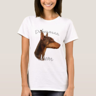 T-shirt Maman (rouge) 2 de Pinscher de dobermann